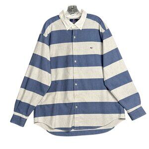 Vineyard‎ Vines Mens Button Down Millrace Stripe Whale Shirt Slim Fit XXL Preppy